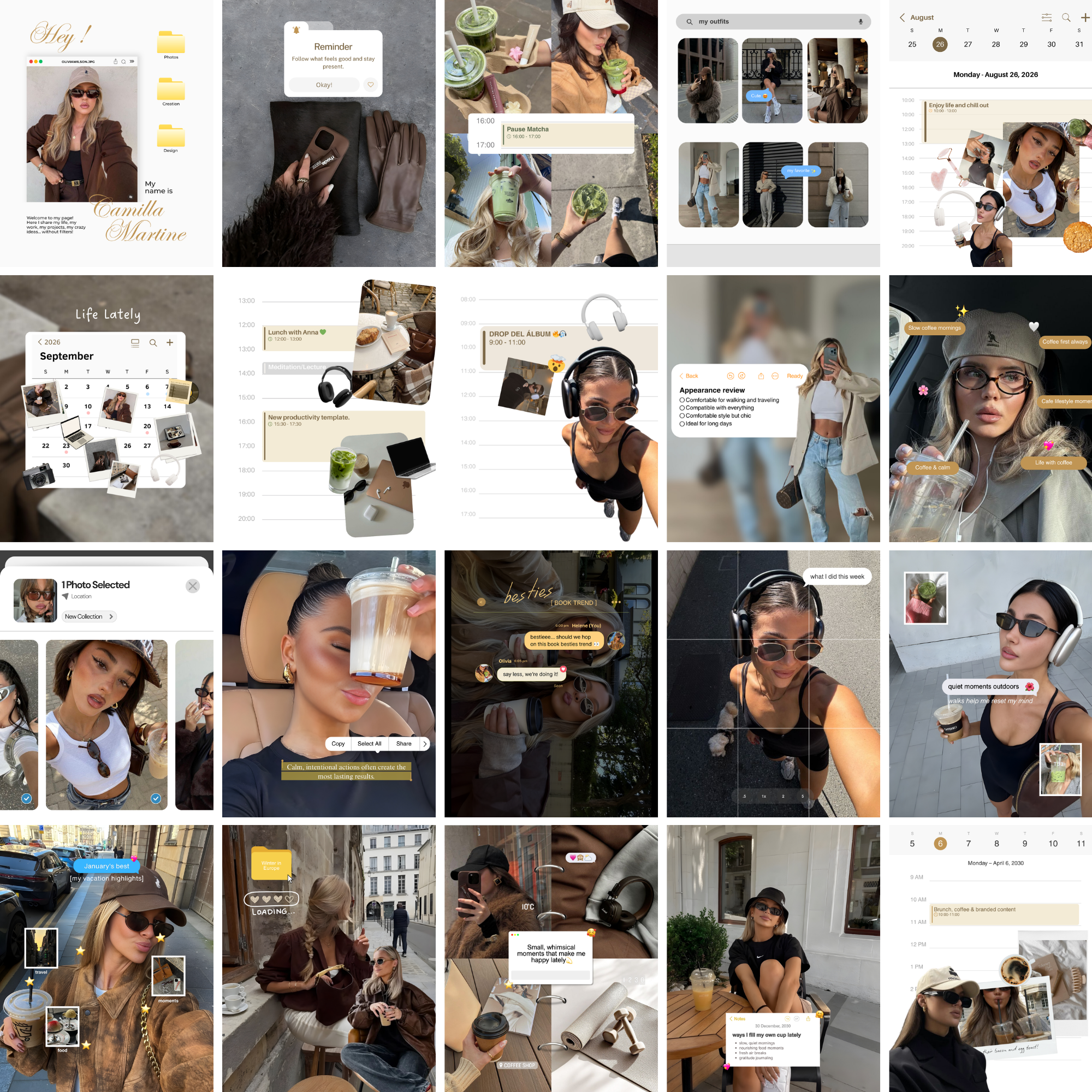 Content Creator Instagram Template Pack - Digital Product Elevate Her Studio