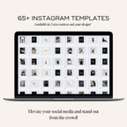 Luxury Noir Instagram Template Bundle - Elevate Her Studio