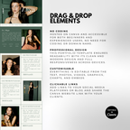 Luxury UGC portfolio website with a sophisticated layout for content creators and UGC professionals customisable in Canva with no coding needed.