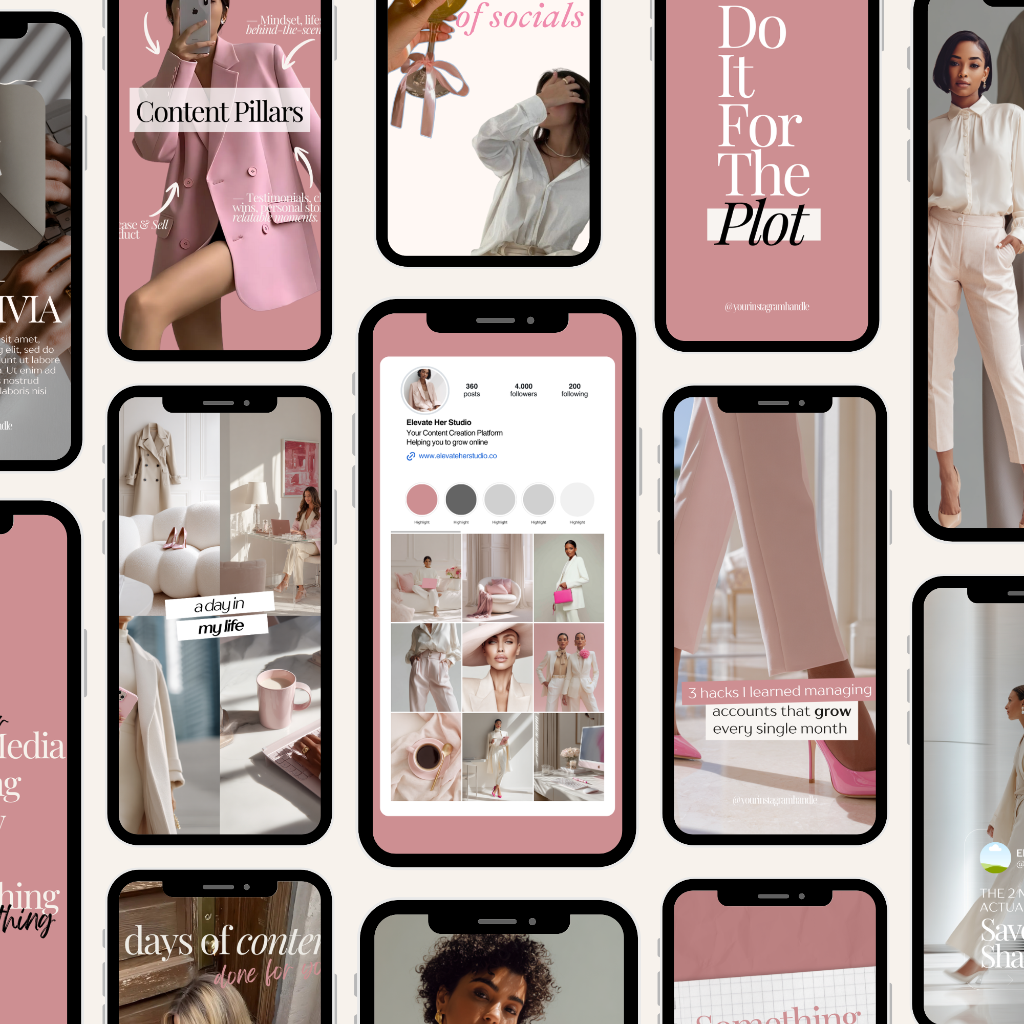 Social Muse Instagram Template Bundle - Elevate Her Studio
