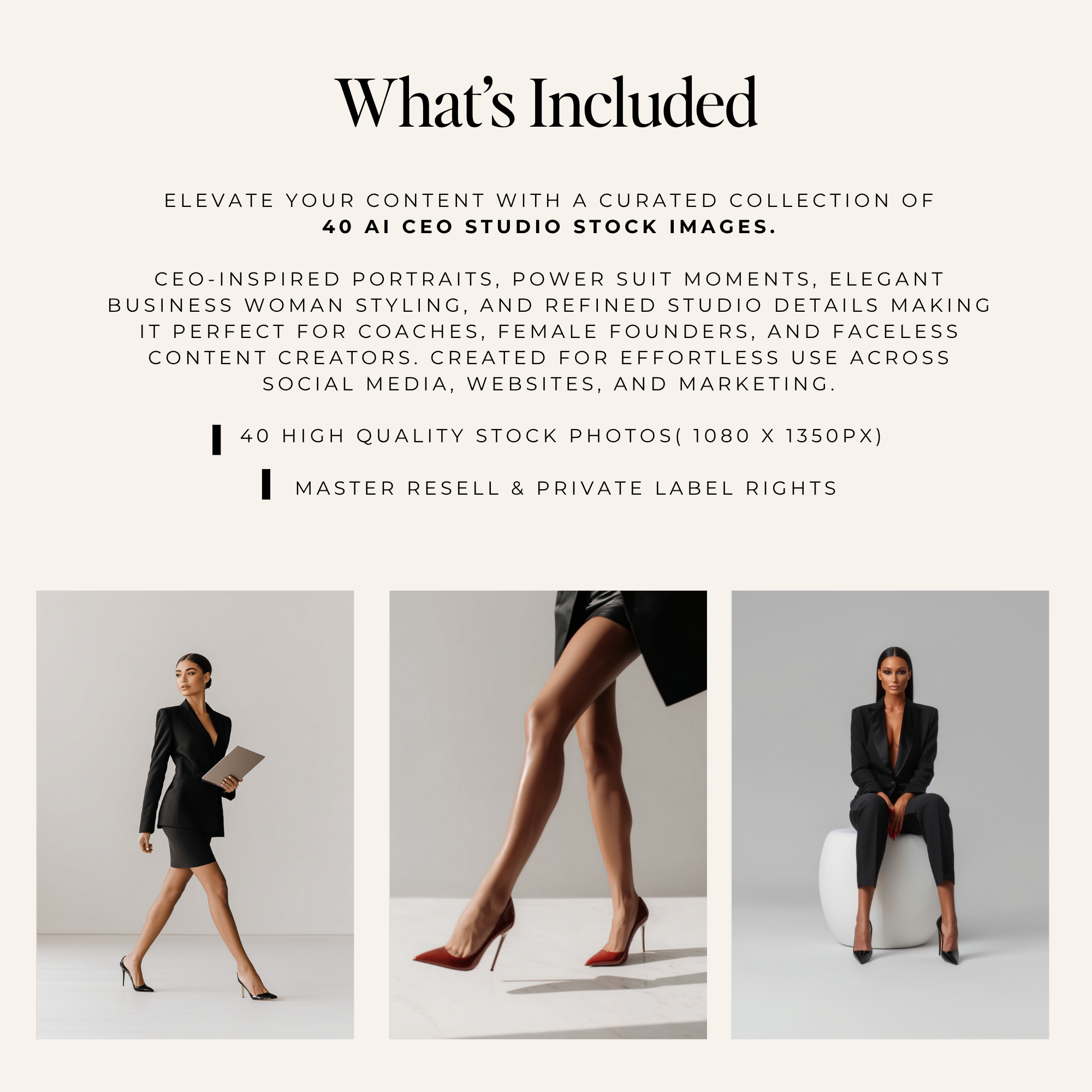 The CEO Studio Stock Photos - Digital Product Elevate Her Studio