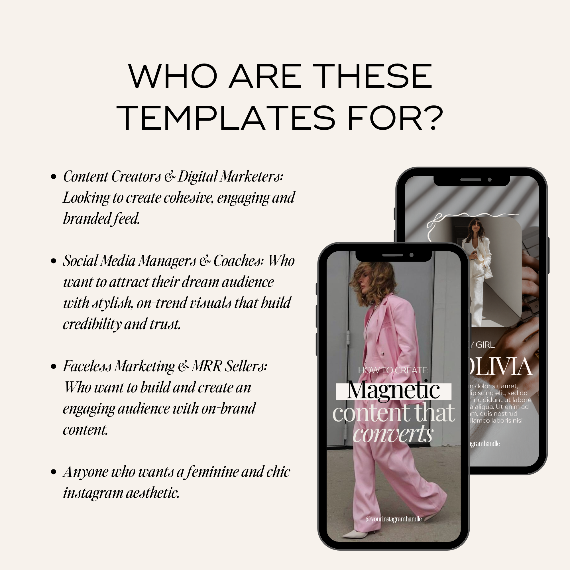 Social Muse Instagram Template Bundle - Elevate Her Studio