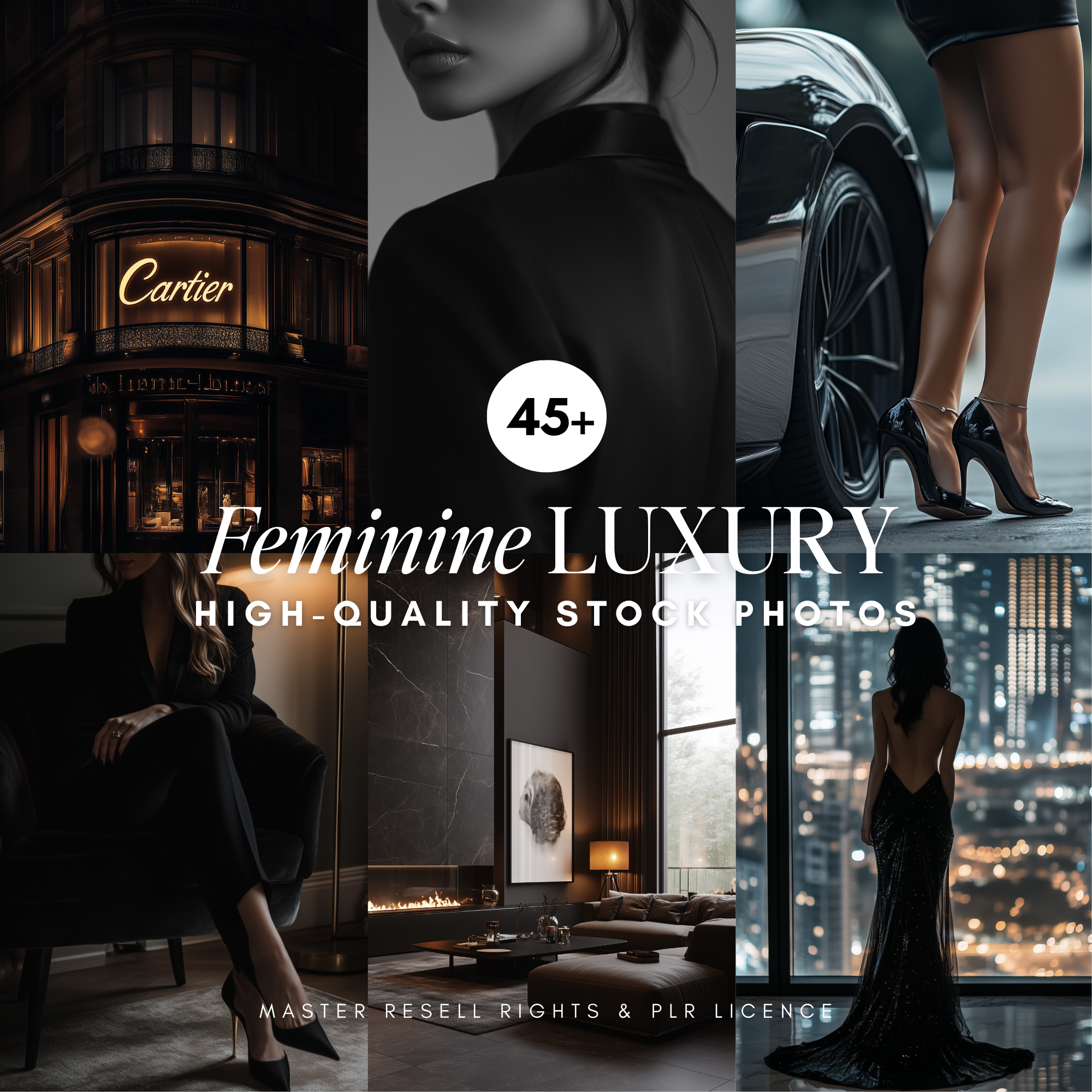 45 Dark Luxury Stock Photos - Elevate Her Studio