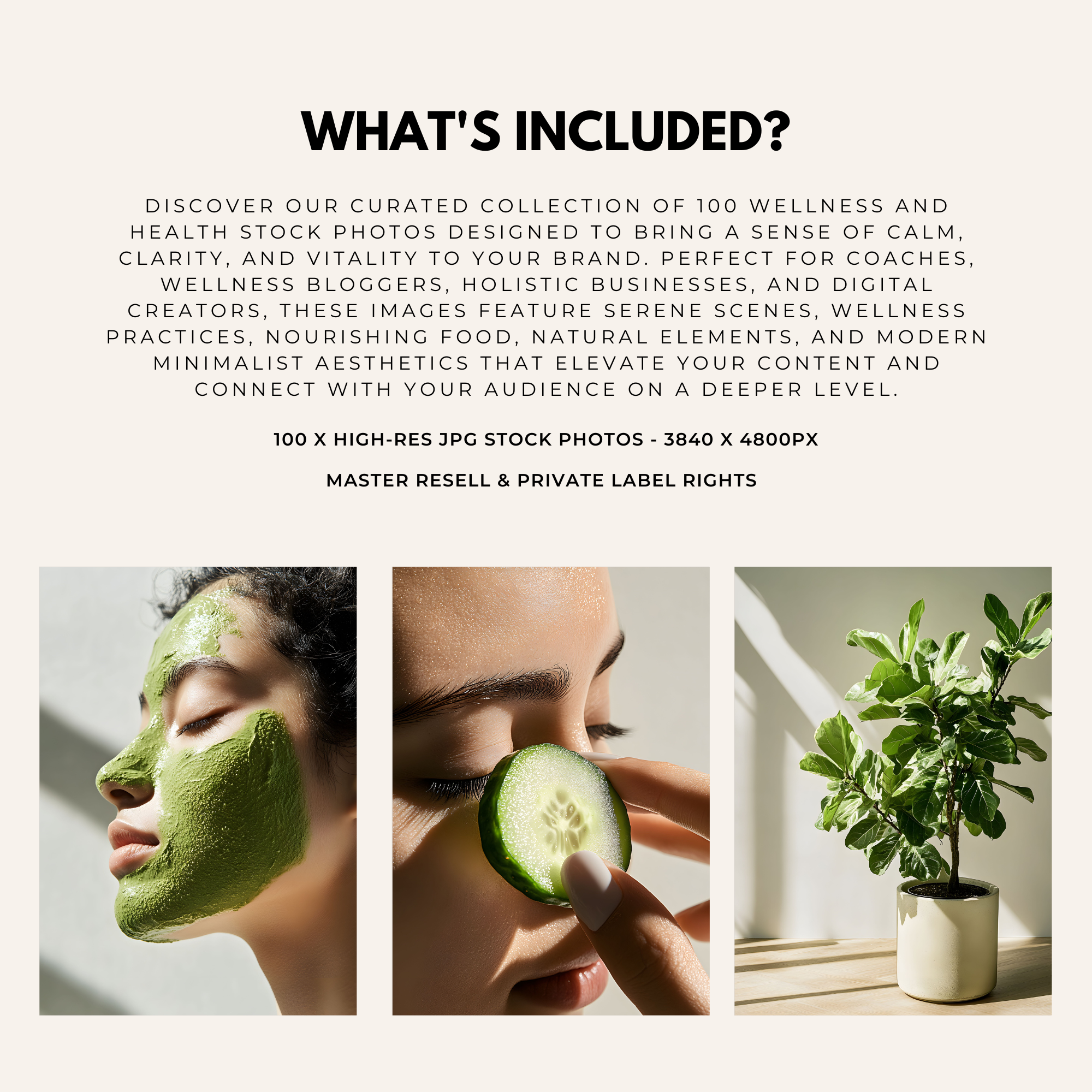Health Wellness Stock Images for Your Brand including high-res photos of skincare, nutrition, and plant-based wellness for digital creators.