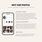 Overview of benefits and features of the 100 Editorial Stock Images Package for Resell, highlighting high-quality visuals and resell rights.