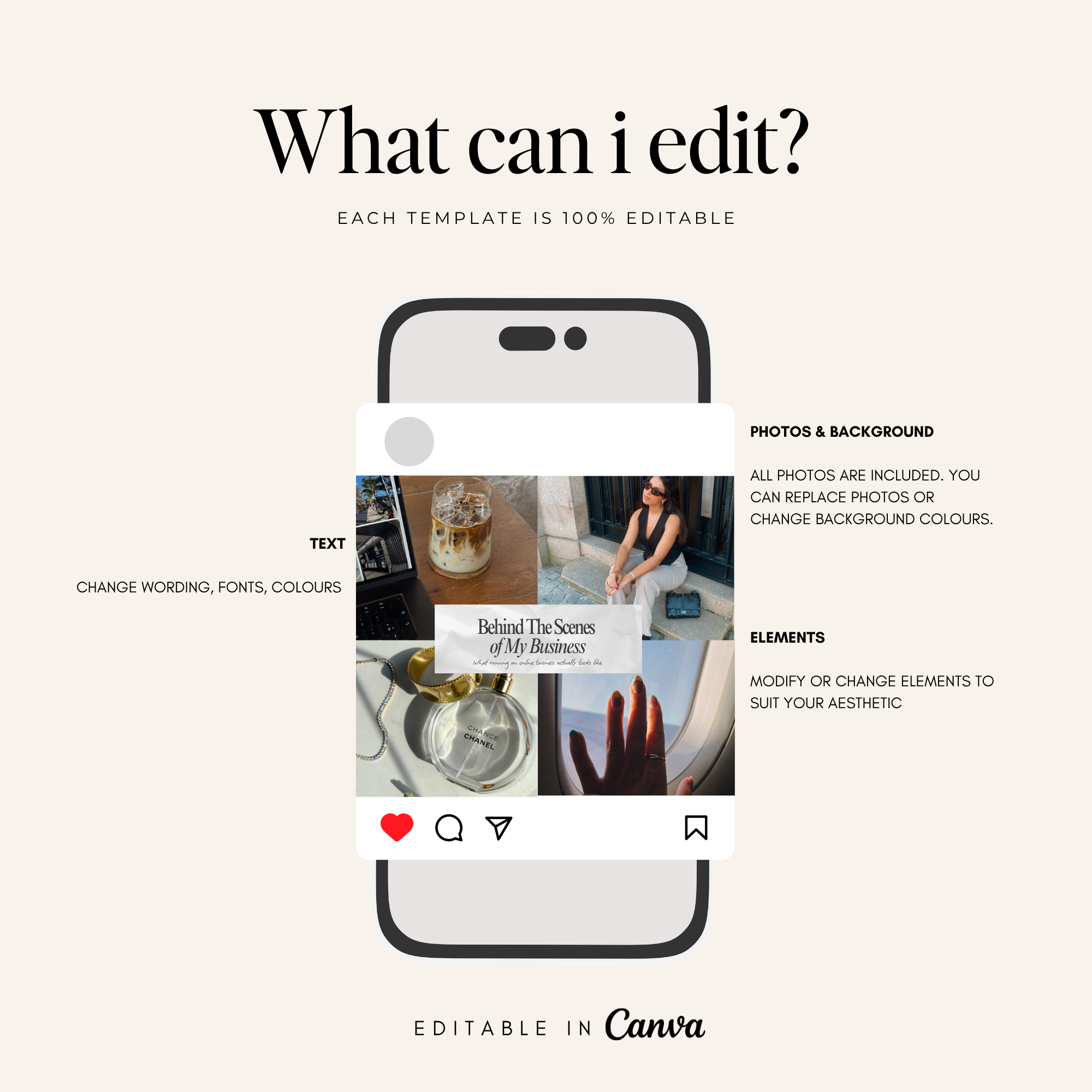 Seamless Instagram Carousel Templates VOL1 - Digital Product Elevate Her Studio