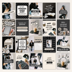 Customisable Instagram template bundle for social media managers, including 100 posts, stories, carousels, and highlight covers with MRR.