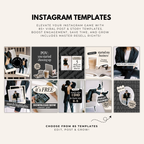 Social Media Manager Bundle featuring 100 Instagram templates, perfect for posts, stories, carousels, and highlight covers with resale rights.