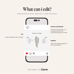 What can you edit in skincare Canva Instagram templates text photos and elements