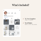 Skincare Instagram templates skin type quiz serum vs cream and before after Canva