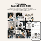 Social Media Manager Bundle featuring 100 Instagram templates with MRR. Includes posts, stories, viral carousels, and highlight covers, customizable in Canva.