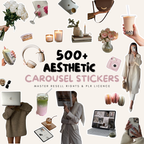 Aesthetic Carousel Stickers - Digital Product Elevate Her Studio