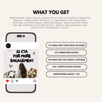 Aesthetic Carousel Templates Bundle with Master Resell Rights. Customisable social media templates for creators to boost engagement effortlessly.