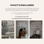 100 Faceless Marketing Instagram Templates - Elevate Her Agency