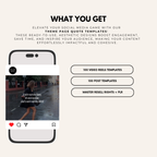Stylish theme page quote templates for theme pages on Instagram and tiktok, editable in canva.