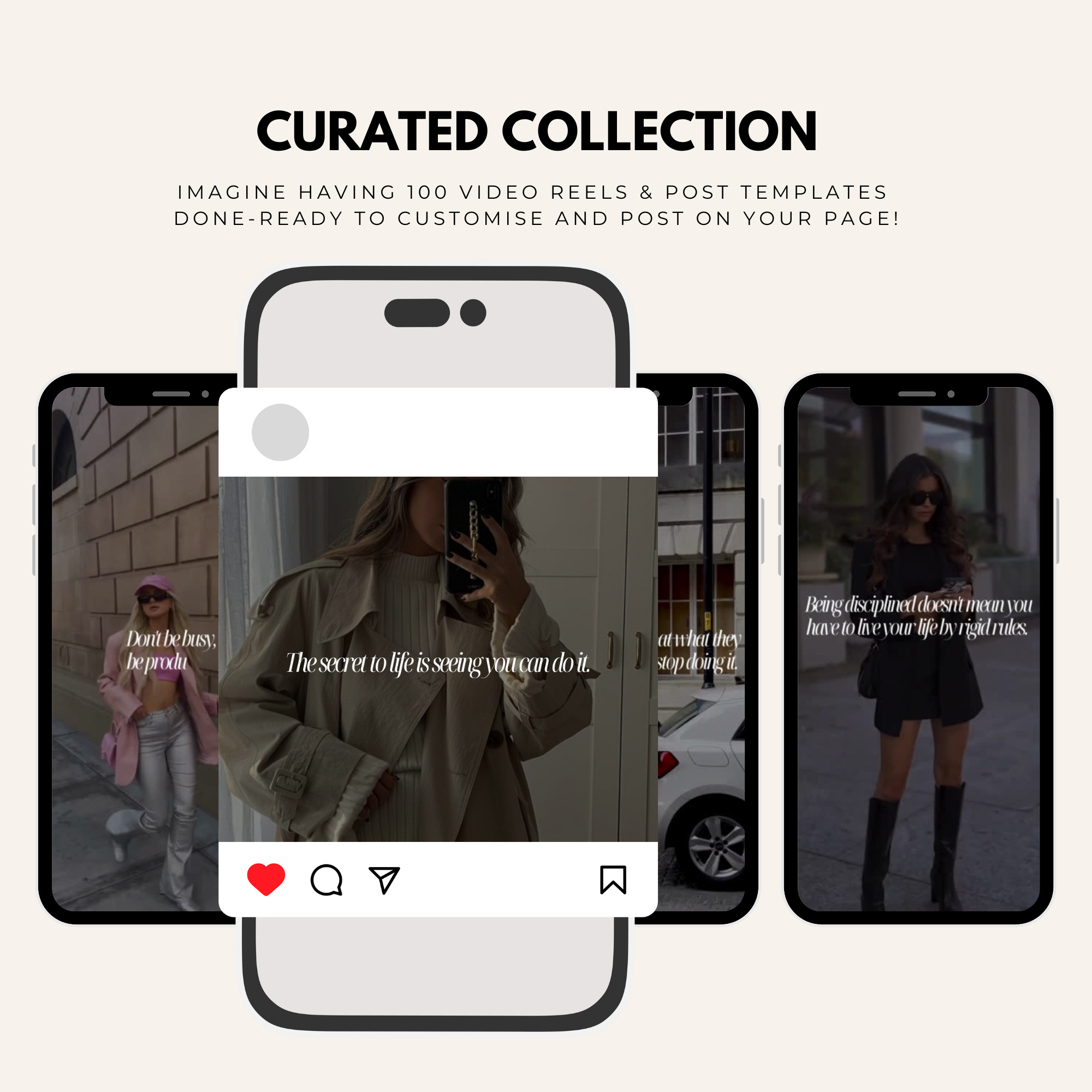 100 Theme Page Quote Instagram Templates - Elevate Her Agency