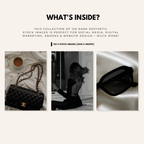 Preview of dark aesthetic stock images featuring luxury fashion, moody photography, and minimalist design elements for digital creators.