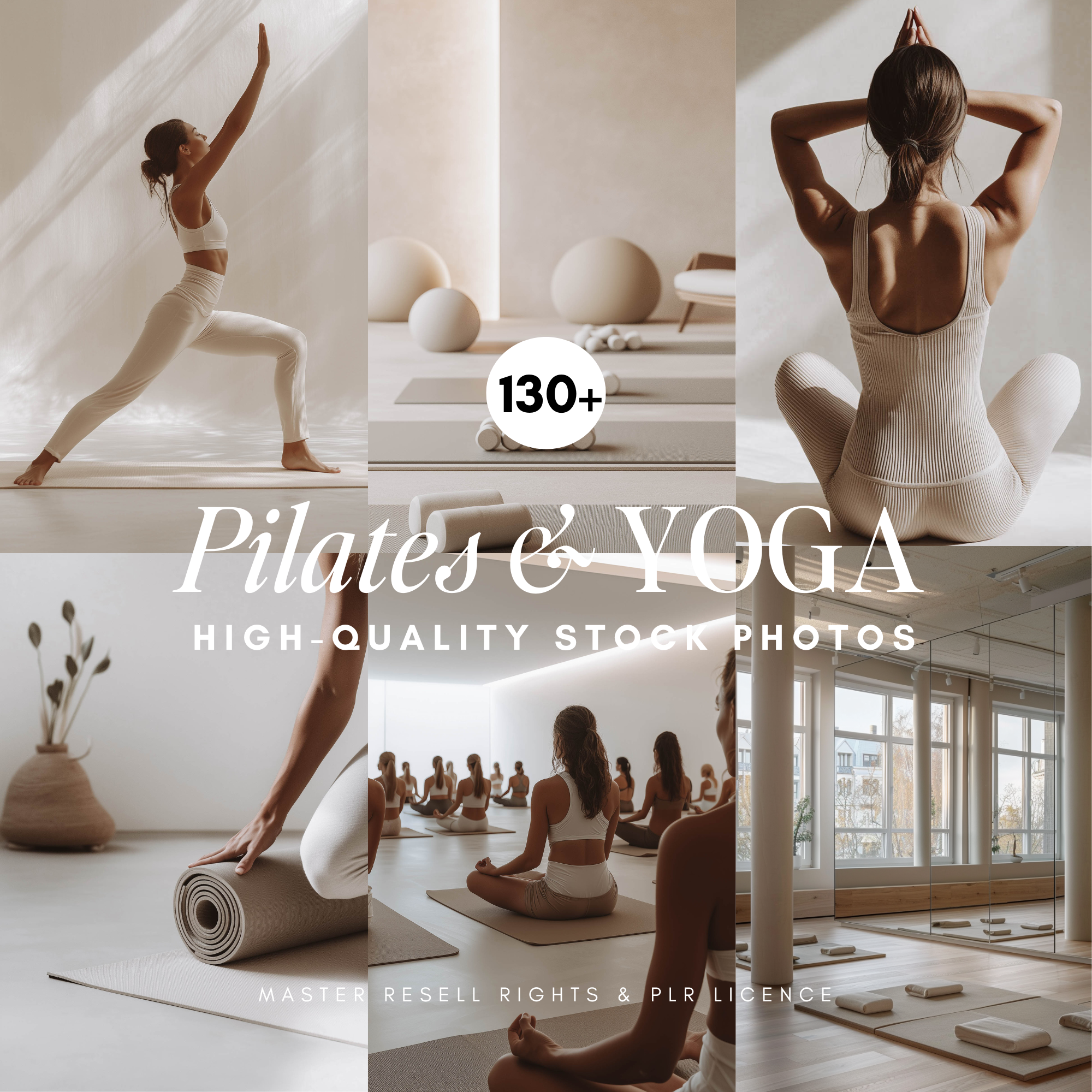 130 Pilates & Yoga Stock Photos - Elevate Her Studio