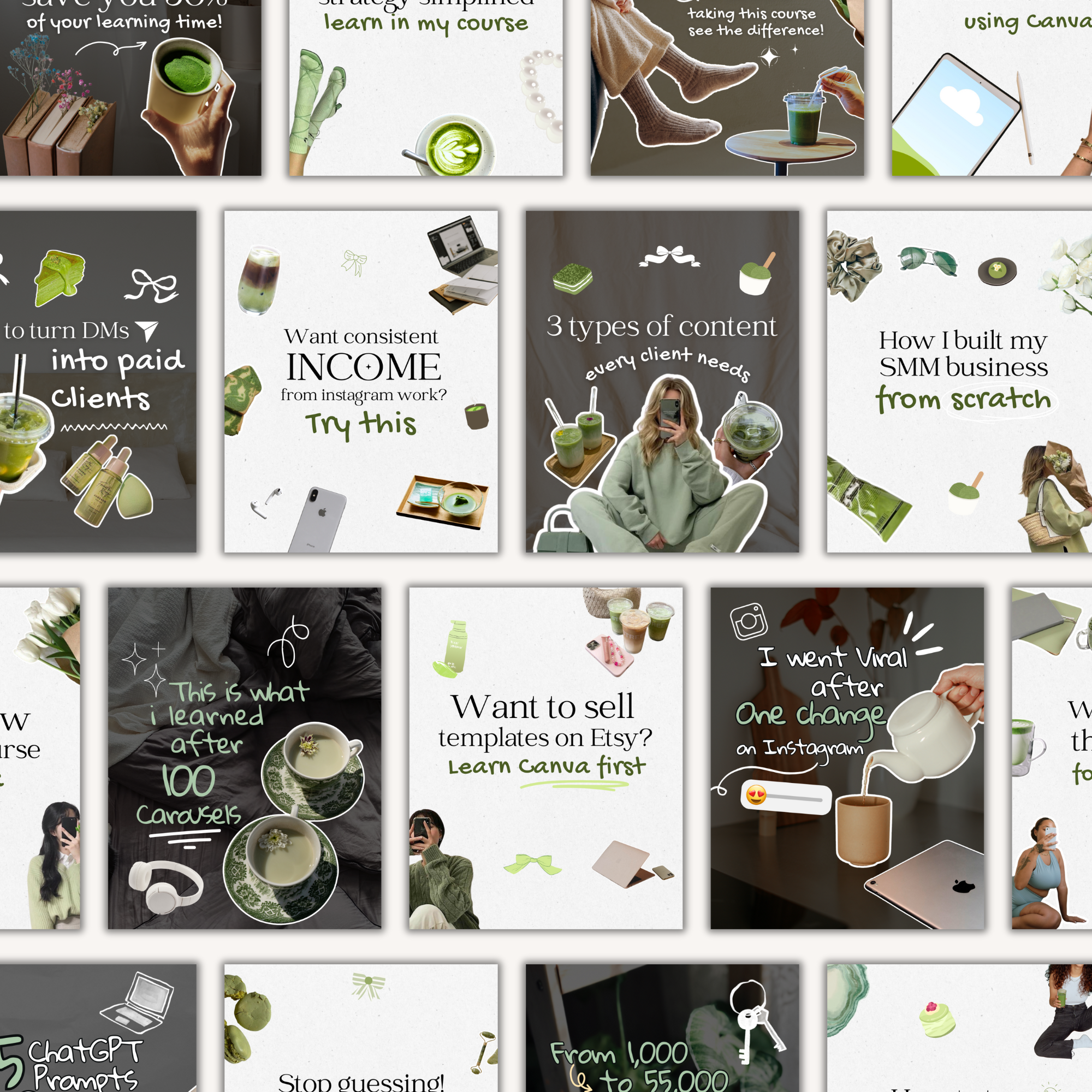 Instagram carousel templates designed to increase engagement and sales