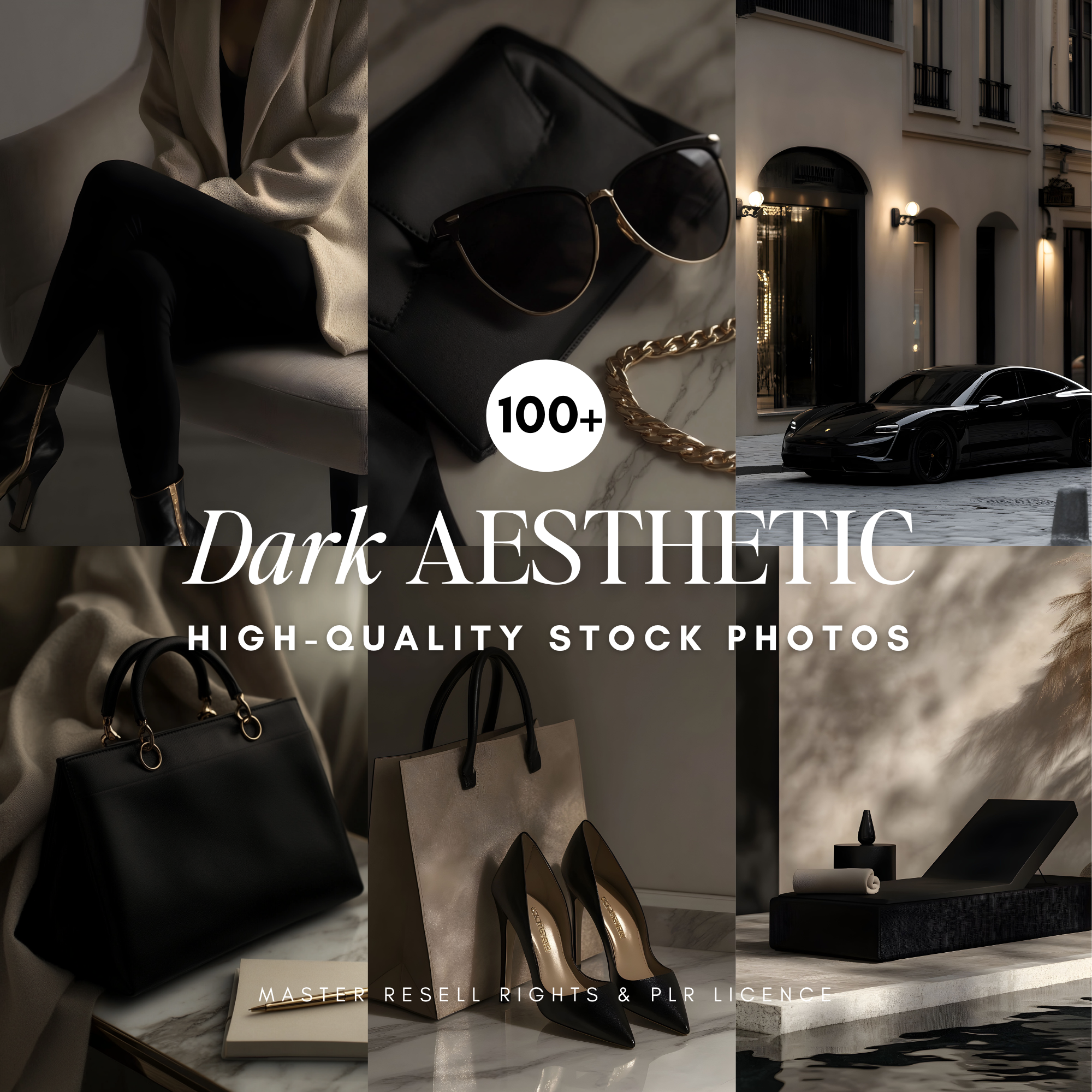 100 Dark High Quality Aesthetic Stock Photos - Elevate Her Studio