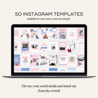50 Social Media Manager Instagram Canva Templates - Elevate Her Studio