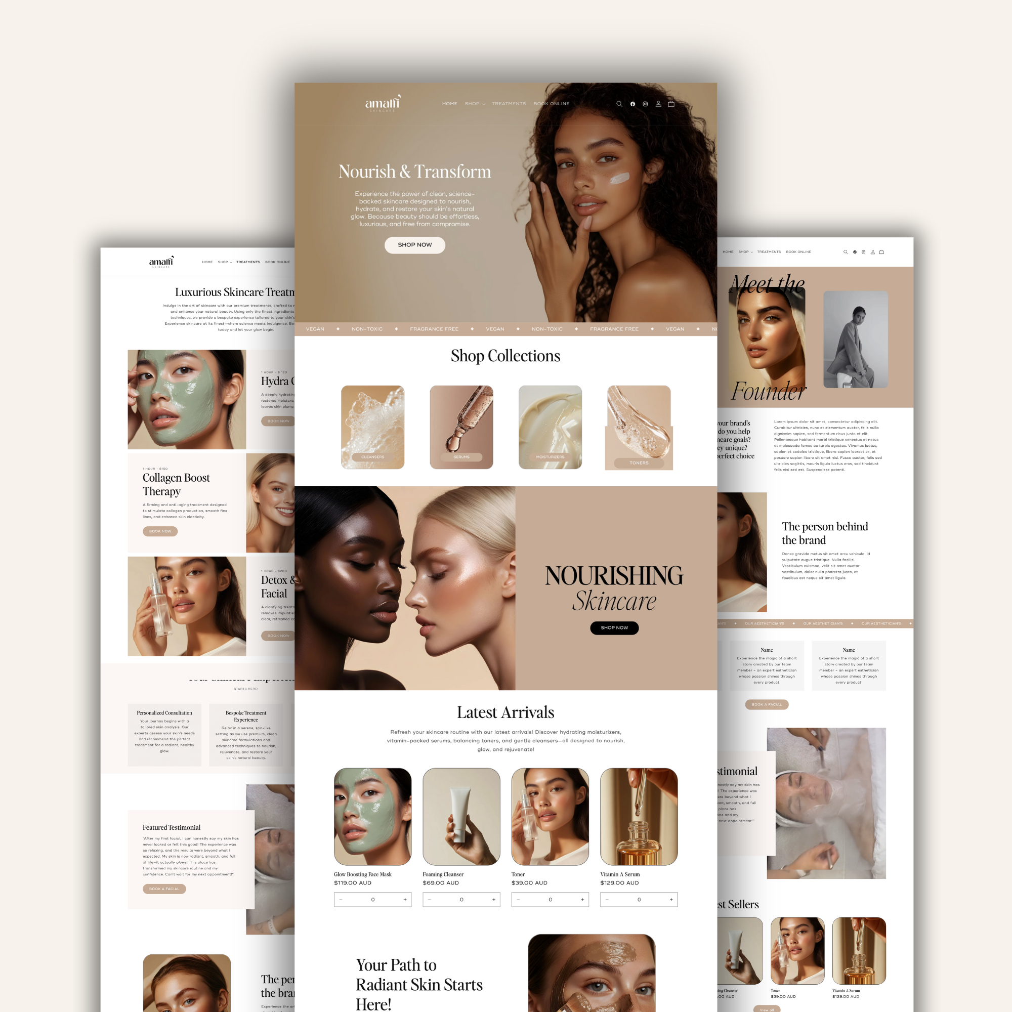 Website Template example of custom website design package