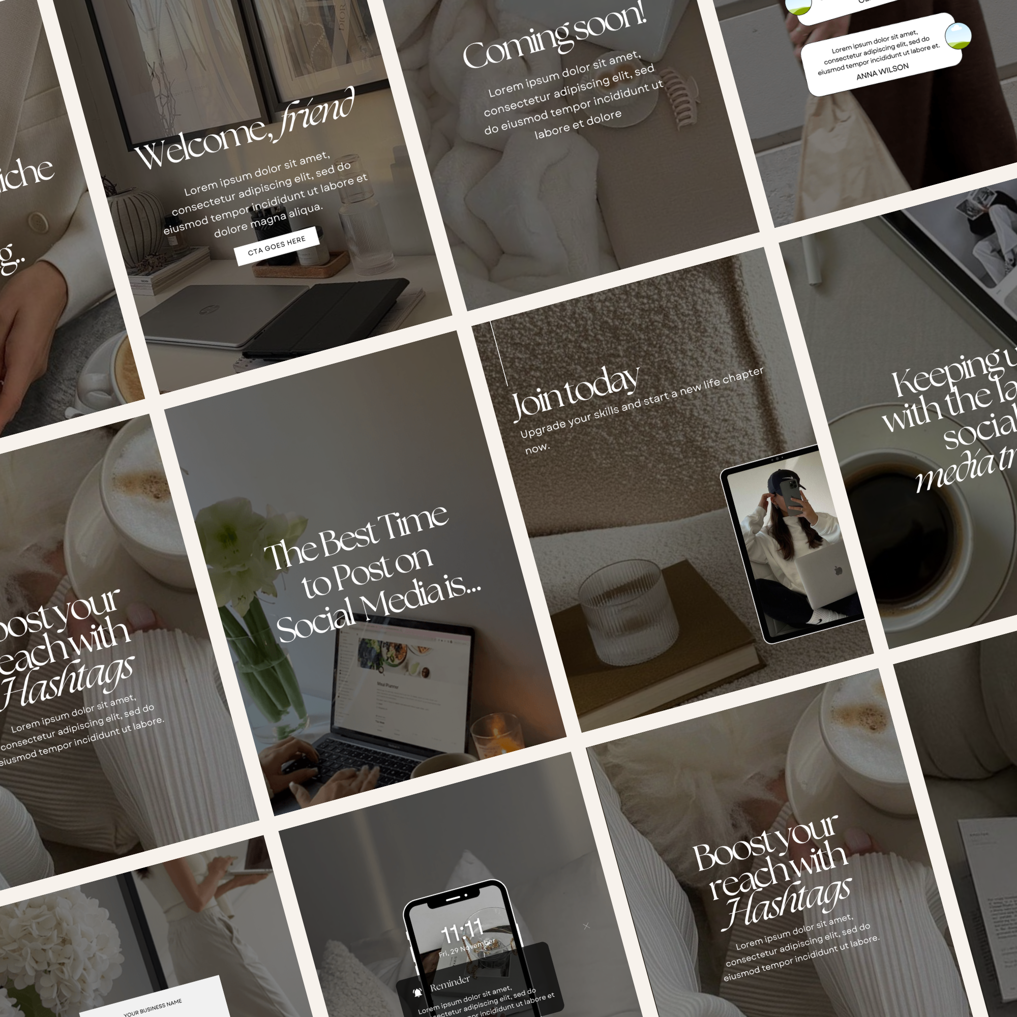 200 Social Media Marketing Templates - Elevate Her Studio