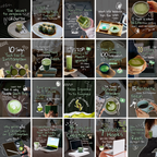 Instagram green matcha carousel templates designed to increase engagement and sales
