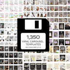 1350 Instagram Carousel Template Bundle - Digital Product Elevate Her Studio