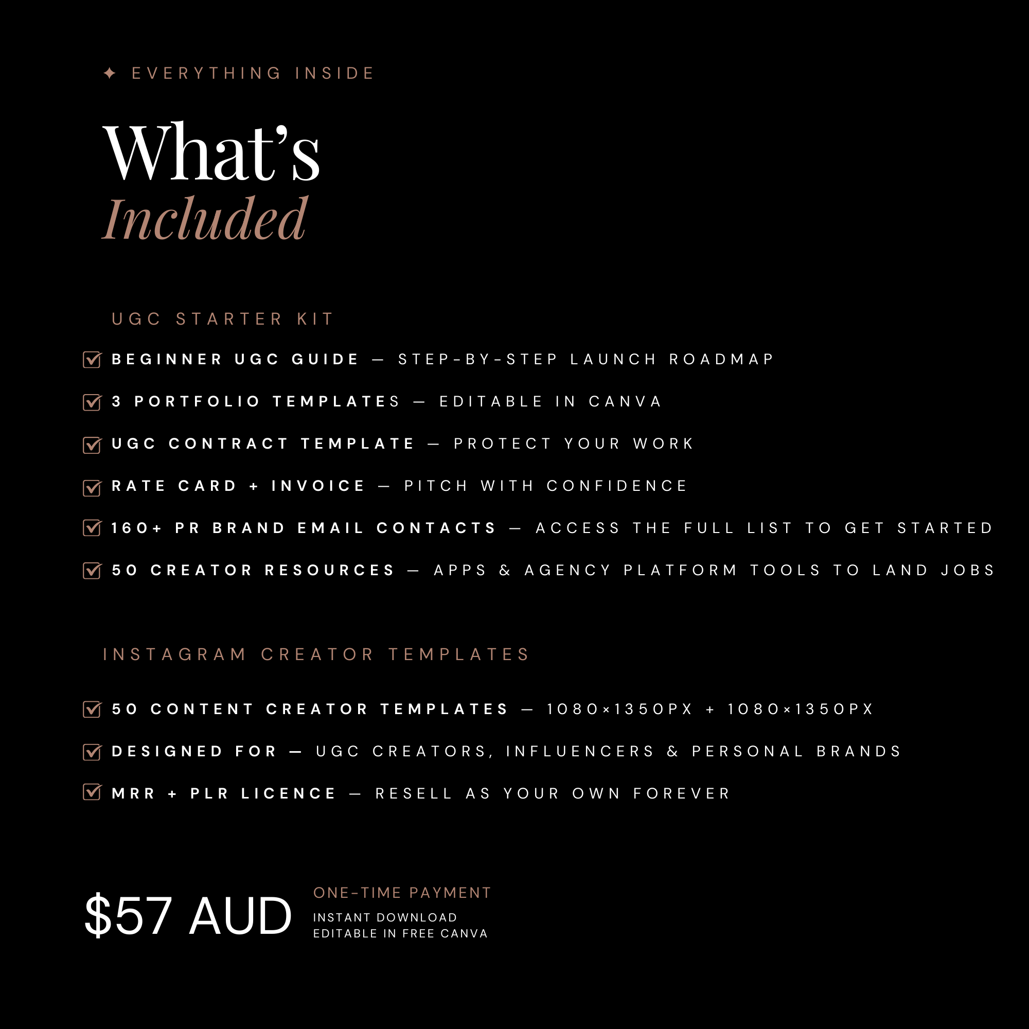 UGC Creator Launch Bundle - Digital Product Elevate Her Studio