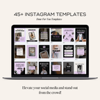 45 Purple Instagram Template Bundle - Elevate Her Studio