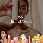 160+ brand email list to connect with top fashion, beauty, and lifestyle brands for collaboration opportunities.