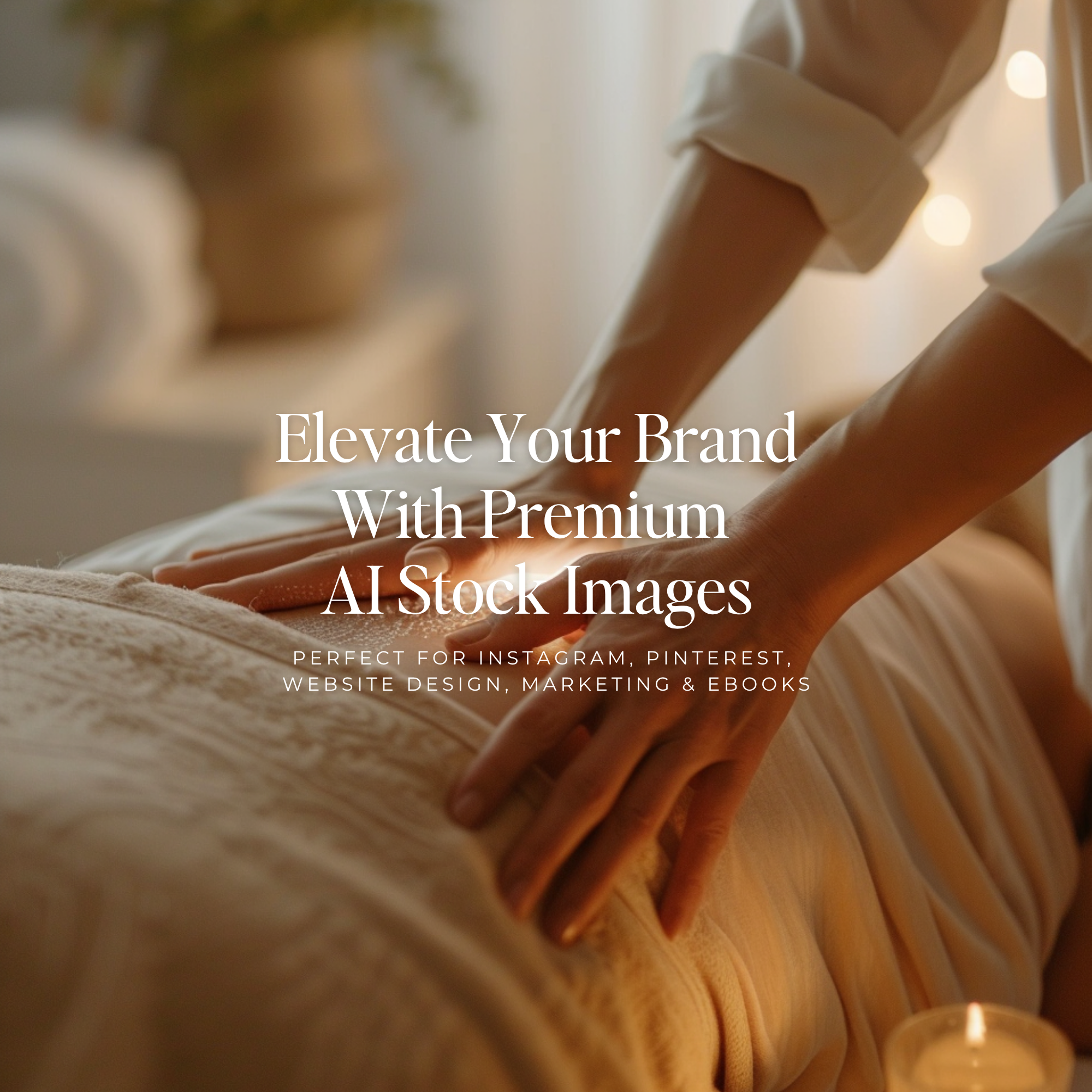 Premium AI wellness stock images for Instagram Pinterest and website branding