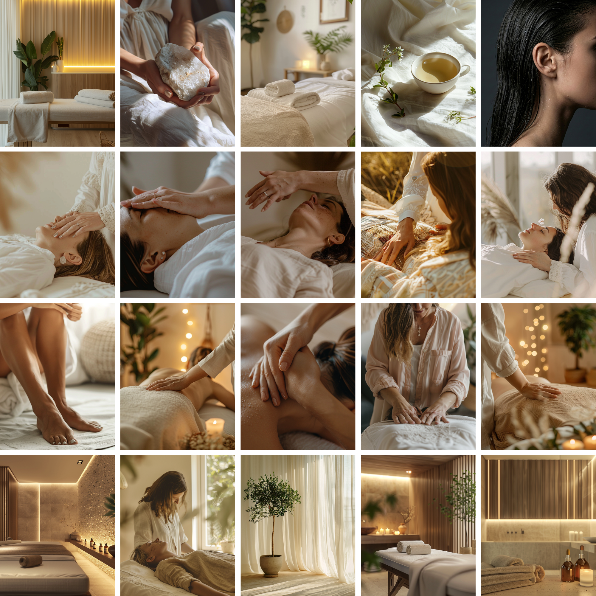 Holistic massage therapy spa stock photos AI generated for content creators