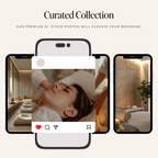 Curated holistic wellness stock photo collection shown on Instagram mobile