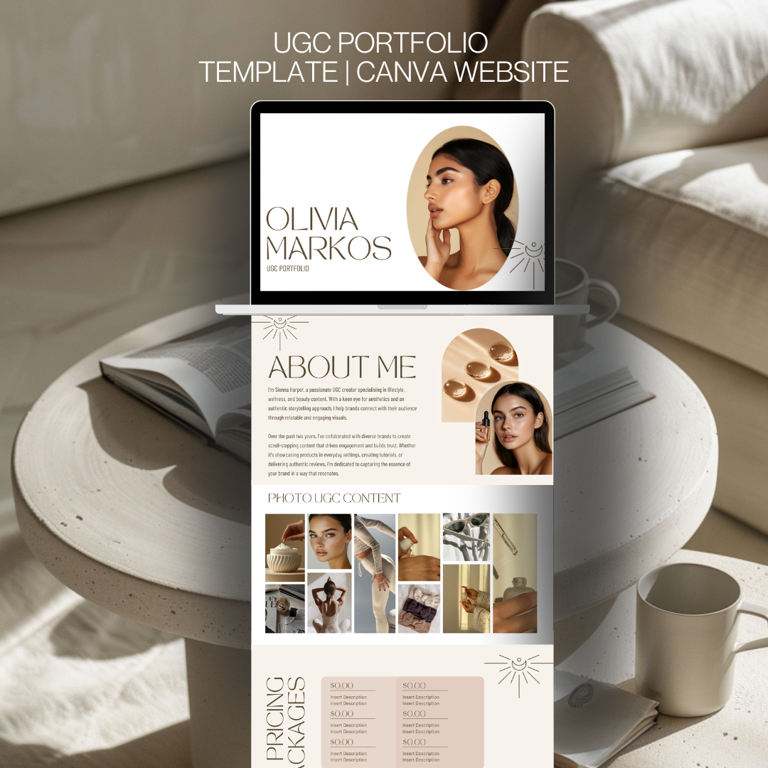 UGC Portfolio Template - Neutral - Elevate Her Studio