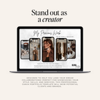UGC portfolio template shown on laptop stand out as a creator